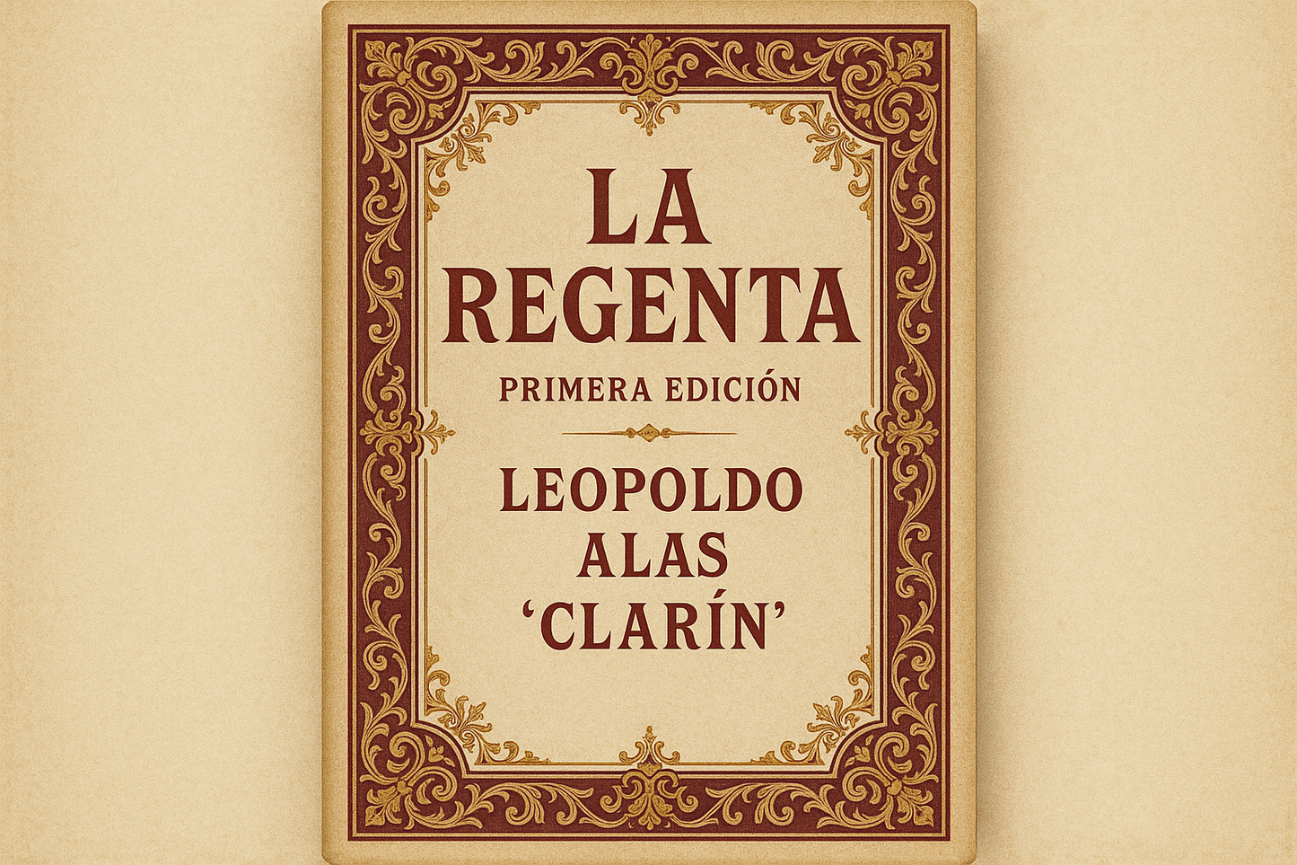 Portada de La Regenta - Primera Edición