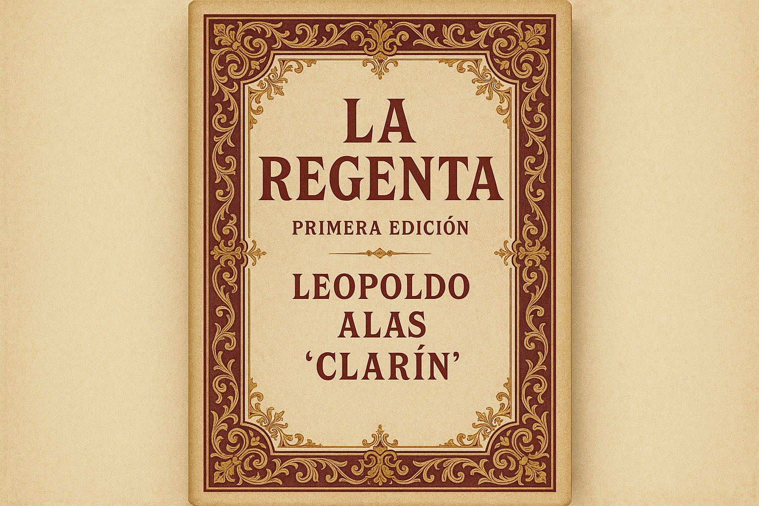 Portada de La Regenta - Primera Edición