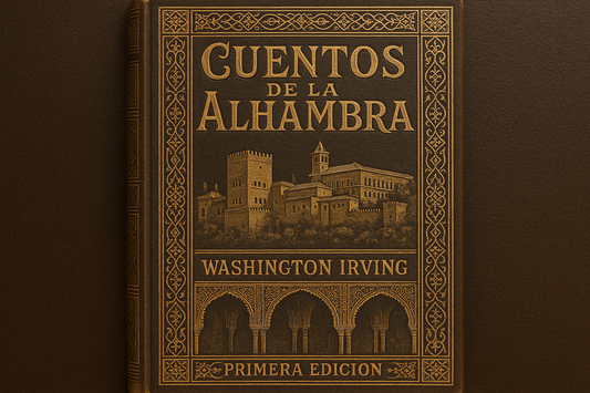 Portada de primera edición de Cuentos de la Alhambra