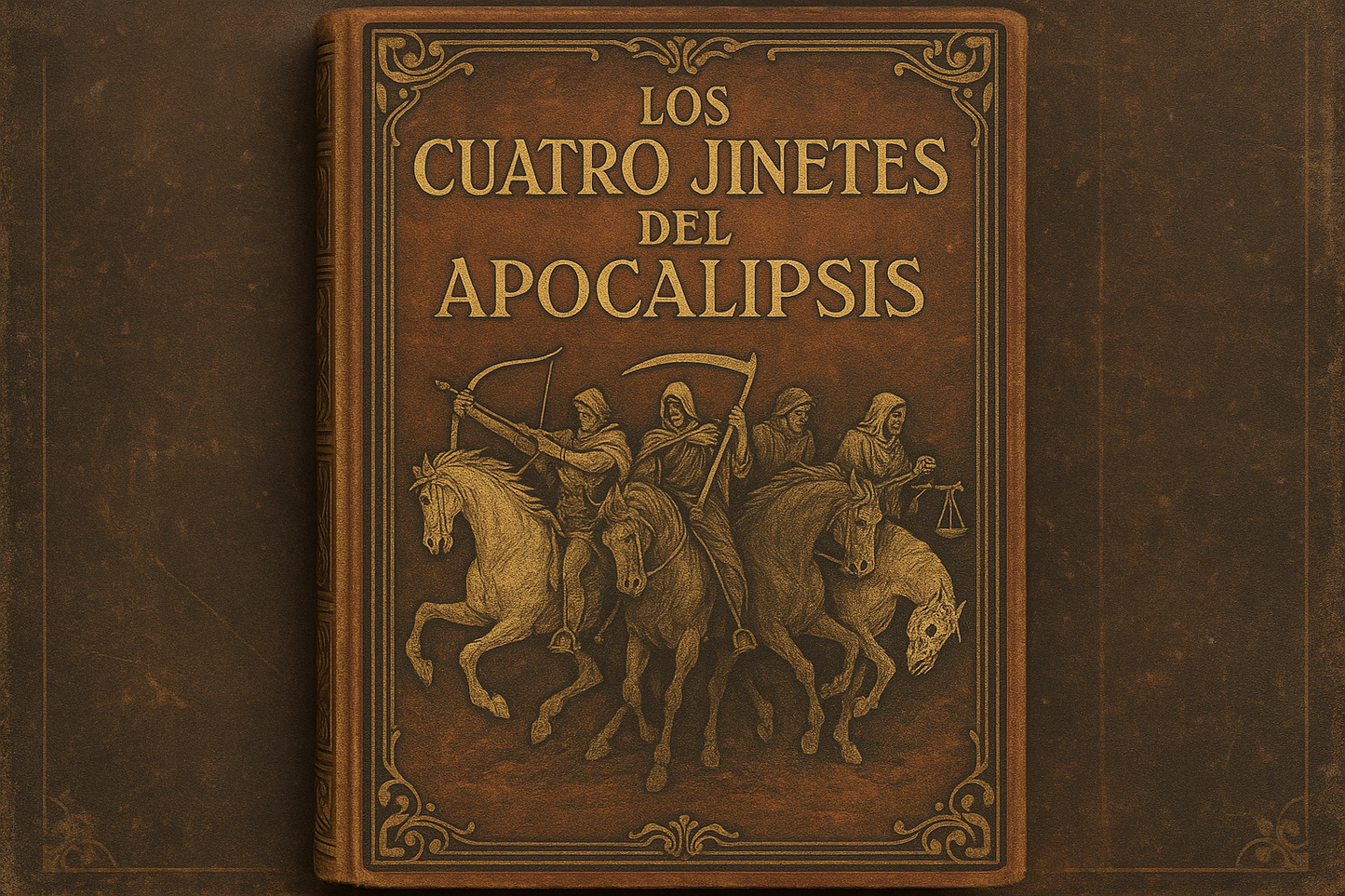 Portada vintage de Los Cuatro Jinetes del Apocalipsis