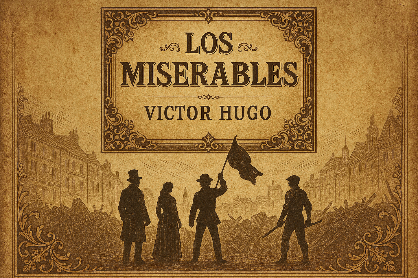 Portada vintage de Los Miserables